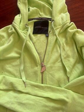 PINK Victoria's Secret Neon Green Graphic Sweatshirt